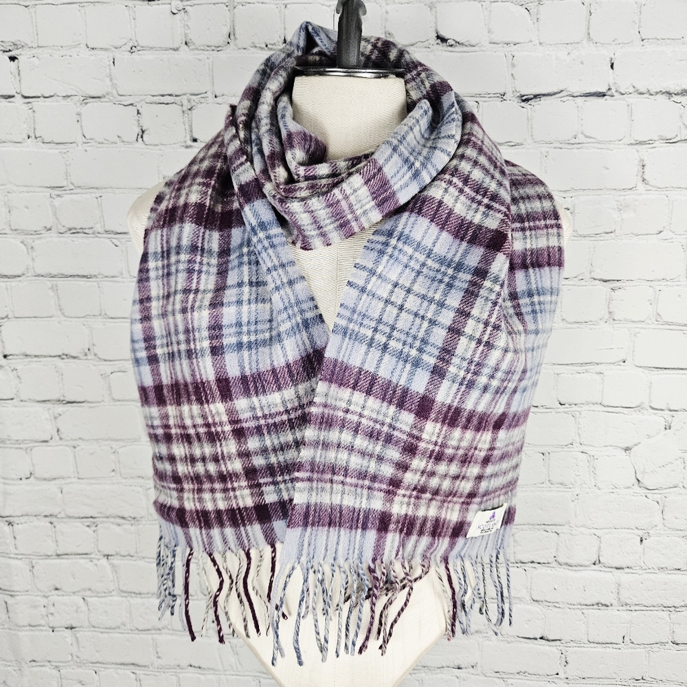 HOUSE OF SCOTLAND | 100% lambswool plaid fring scarf